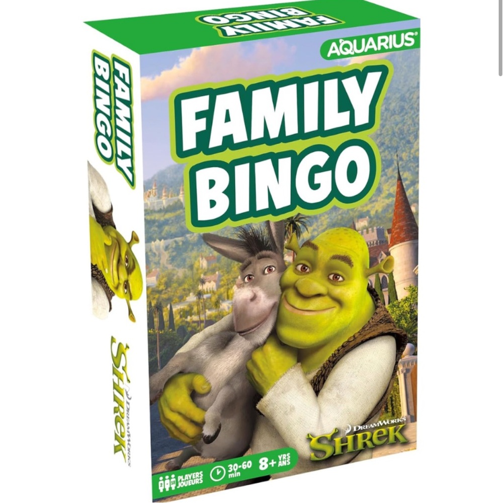 Shrek Family Bingo Game for 2-18 players BNIB Factory Sealed New by AQUARIUS